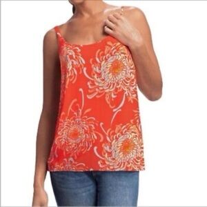Cabi 777 Lovely Day Mum Orange Floral Cami Tank Top
